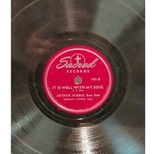 Vintage 78 Record LP Album Disc Shellac  Vinyl Arthur Jaissle Gospel 197 Sacred